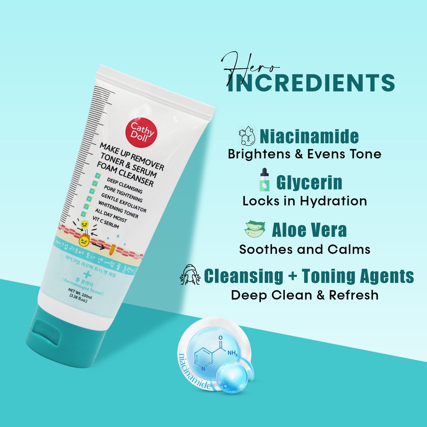 Make Up Remover Toner Serum Foam Cleanser