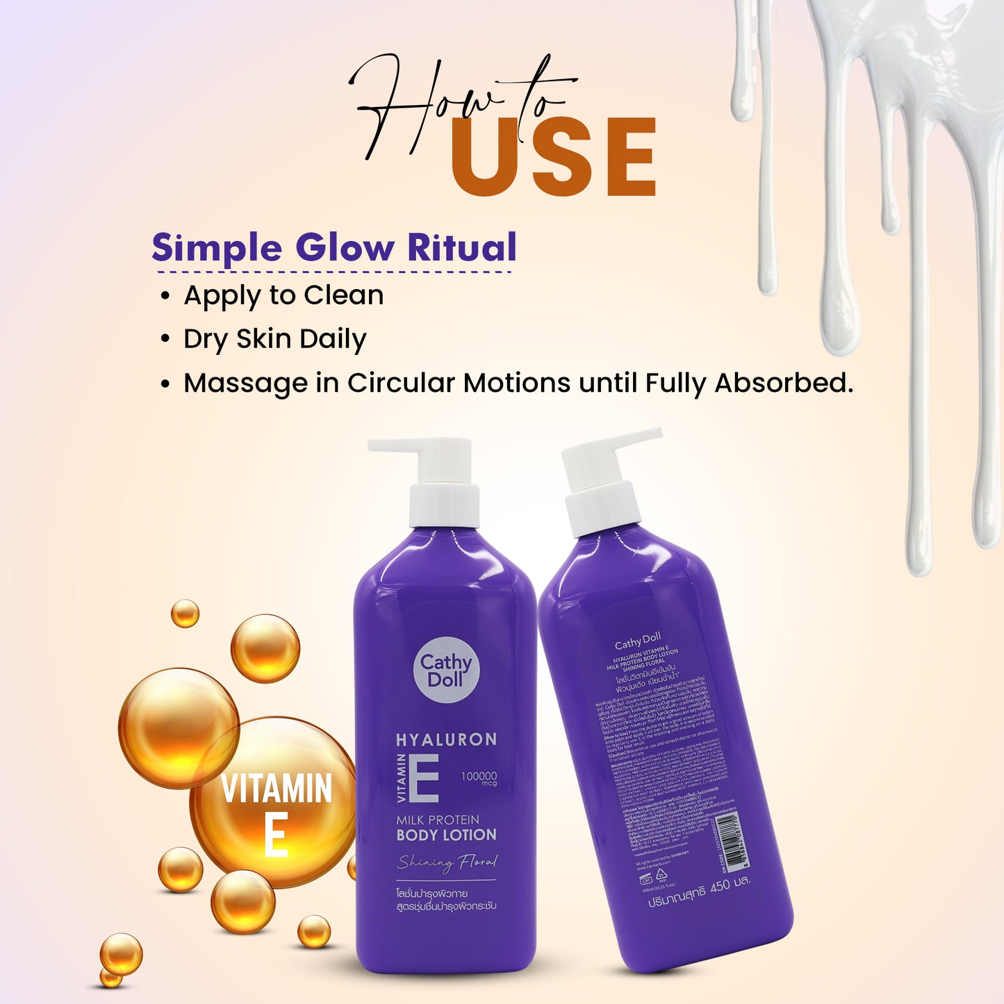 Hyaluron Vitamin E Milk Protein Body Lotion Shining Floral