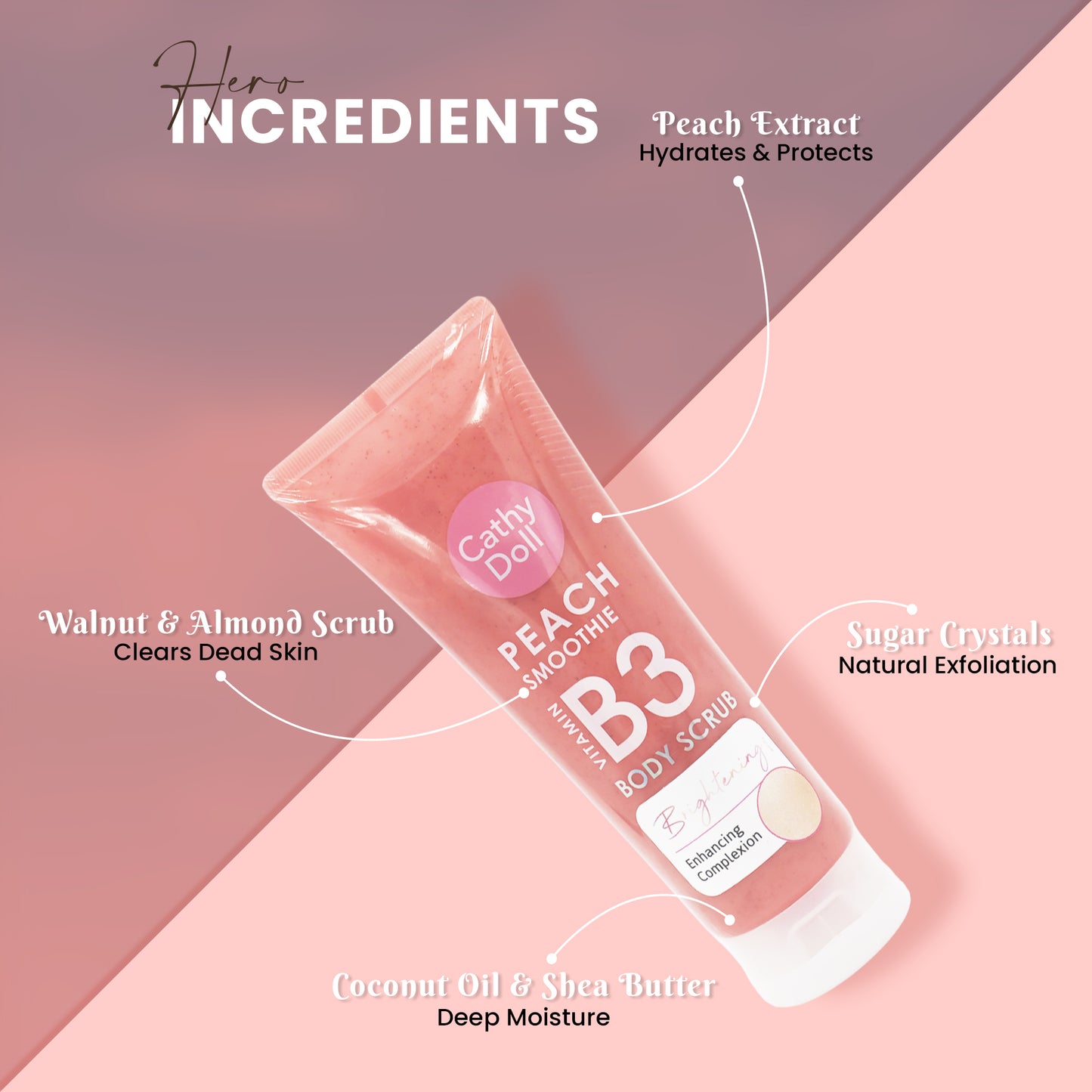 Peach Smoothie Vitamin B3 Body Scrub