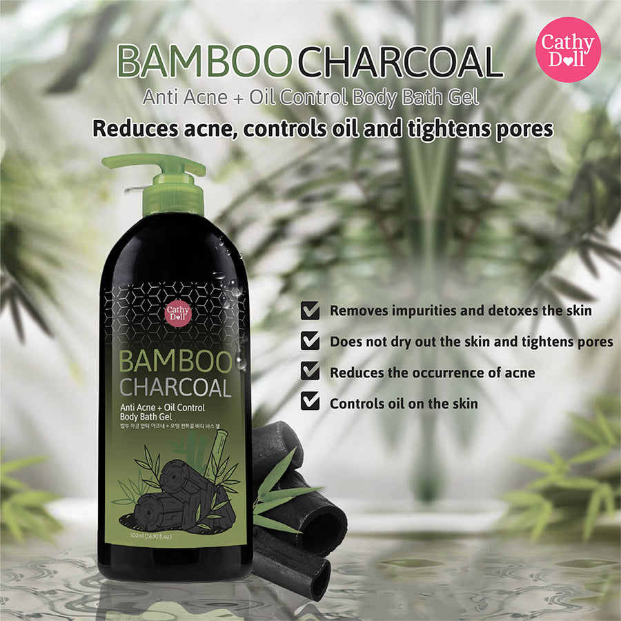 Bamboo Charcoal Anti Acne + Oil Control Body Bath Gel