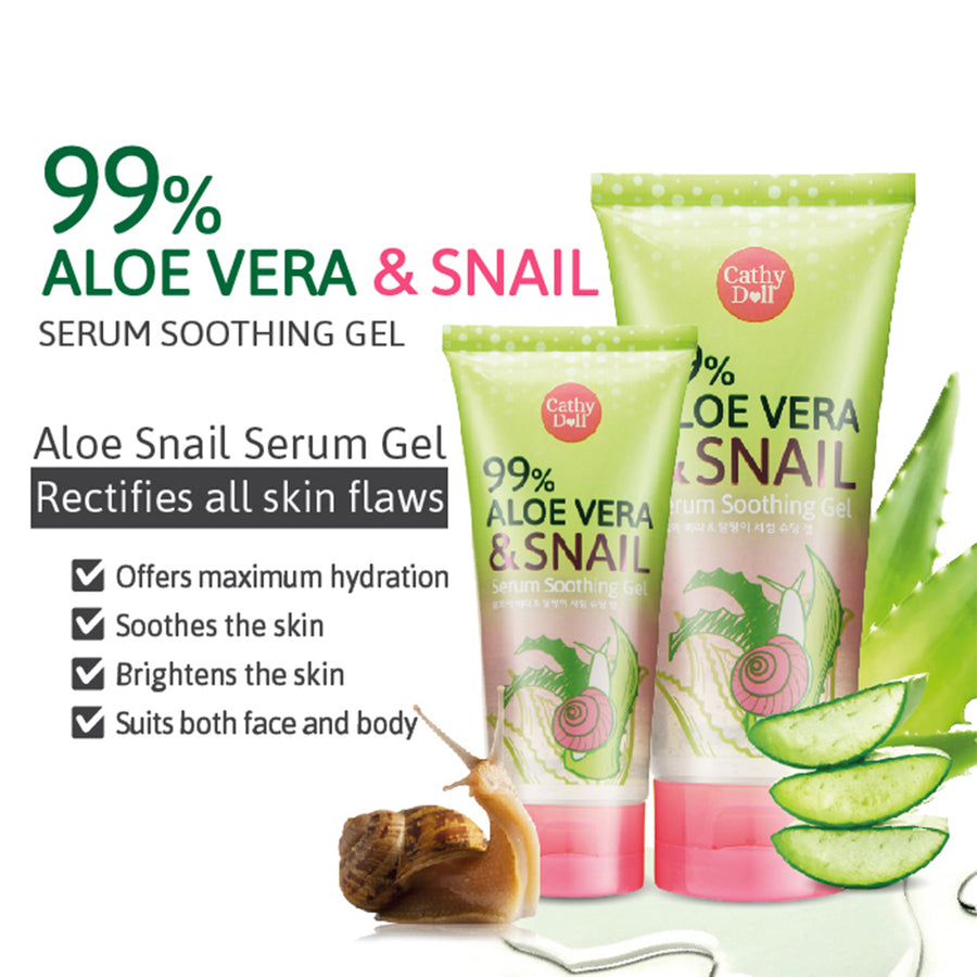 99% Aloe Vera & Snail Serum Soothing Gel