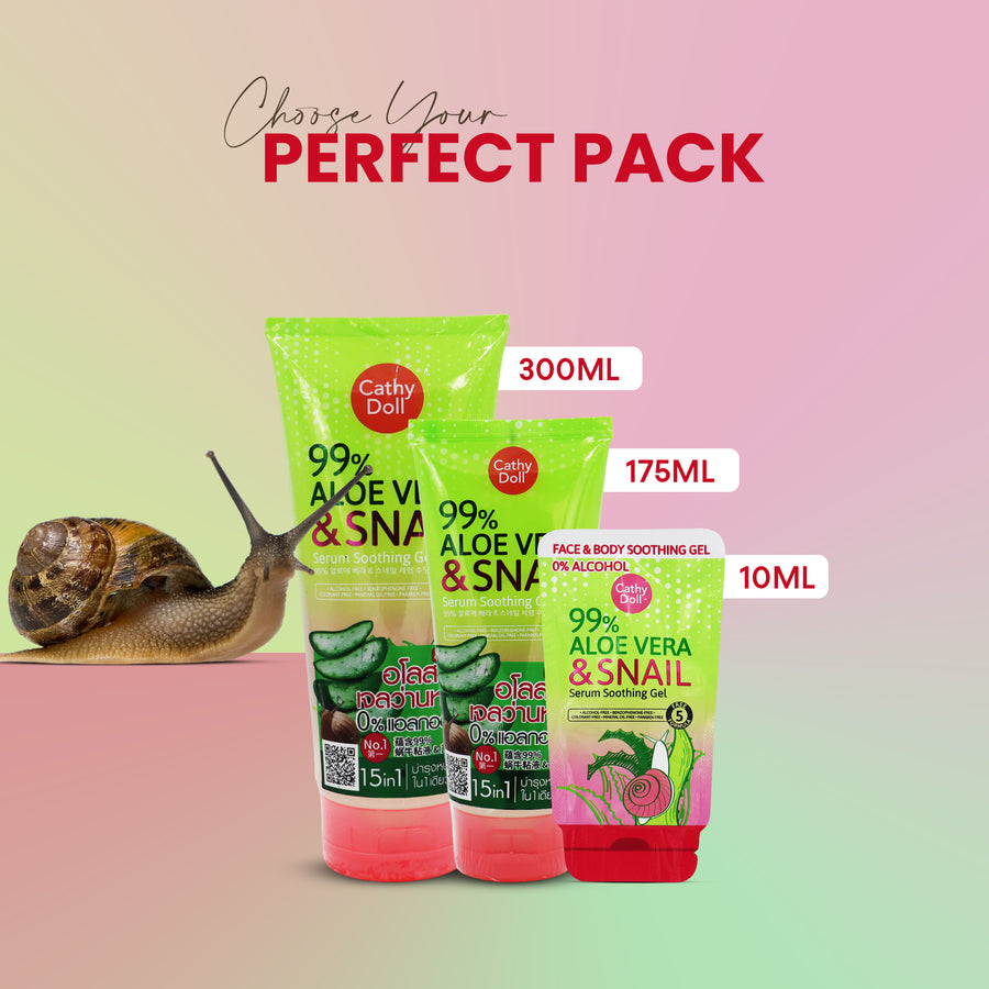 99% Aloe Vera & Snail Serum Soothing Gel