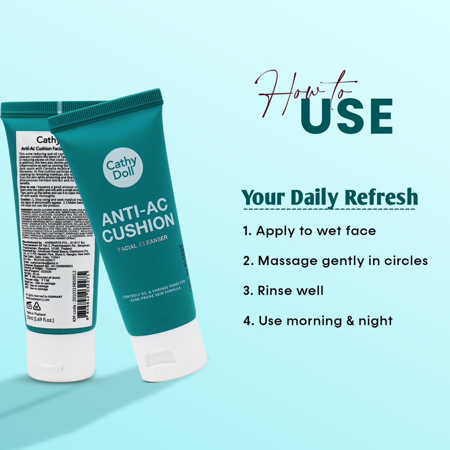 Anti-Acne Cushion Facial Foam Cleanser