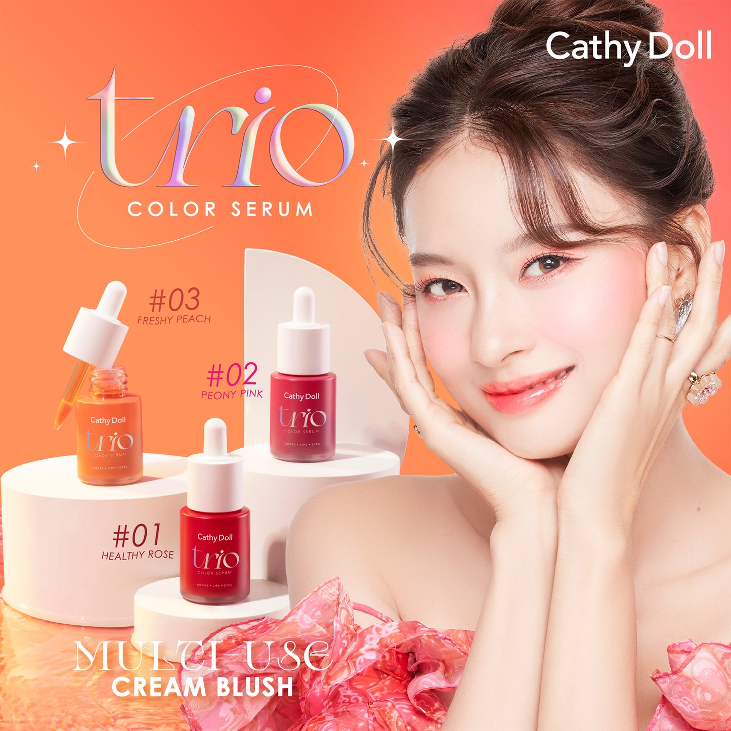 Trio Color Serum | Multi-Use Cheek, Lip & Eye Tint