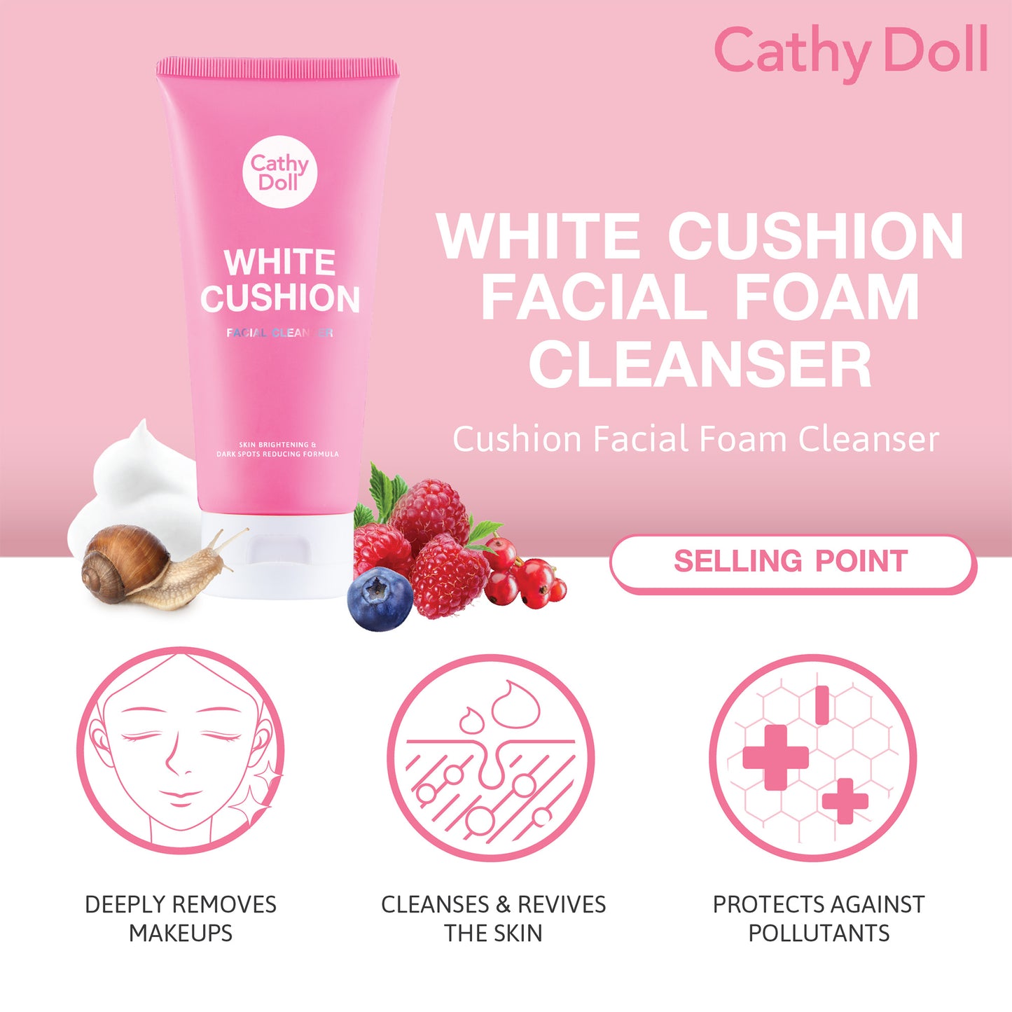 Bright White Cushion Facial Foam Cleanser