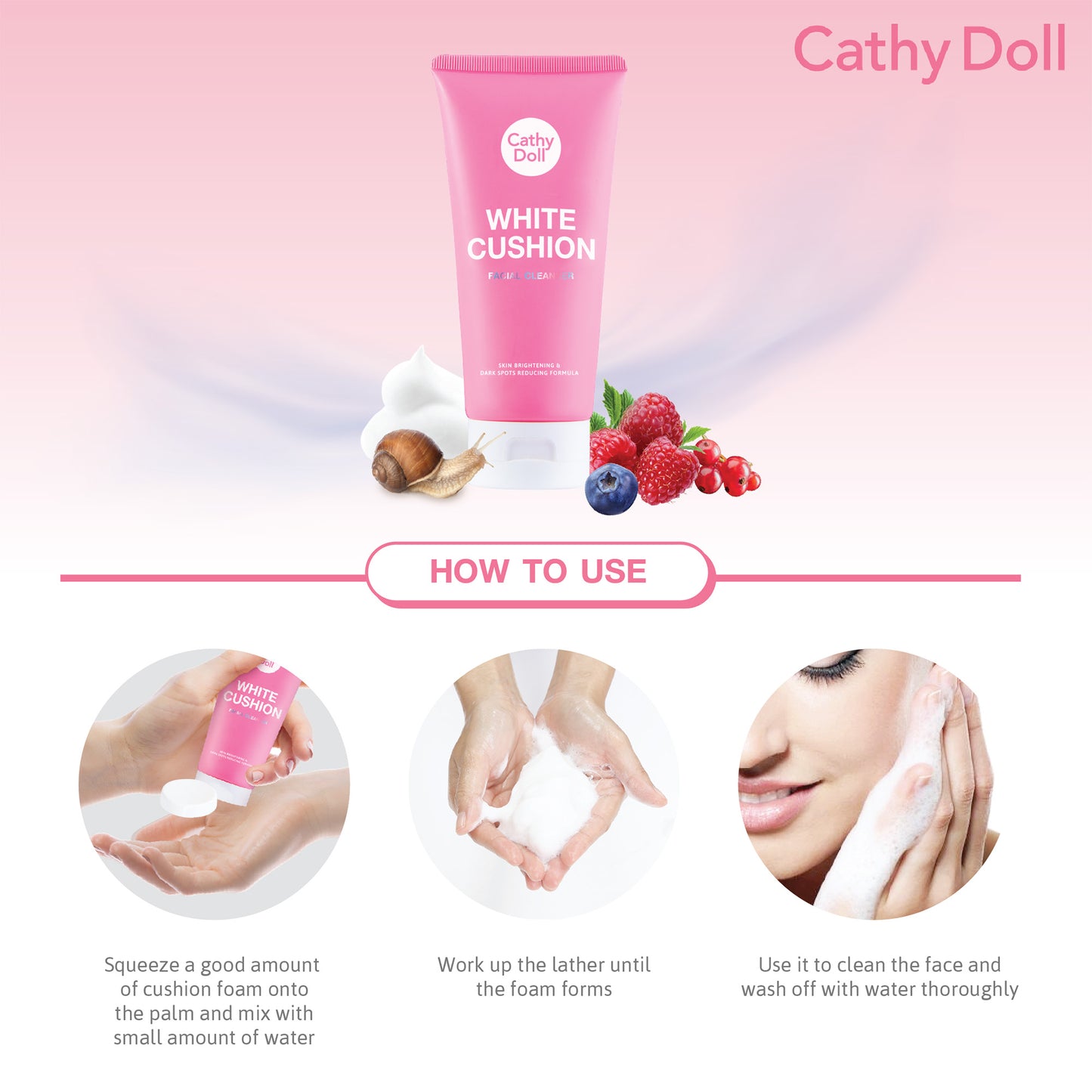 Bright White Cushion Facial Foam Cleanser