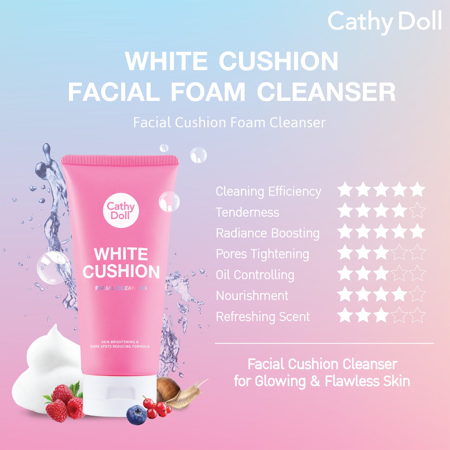 Bright White Cushion Facial Foam Cleanser