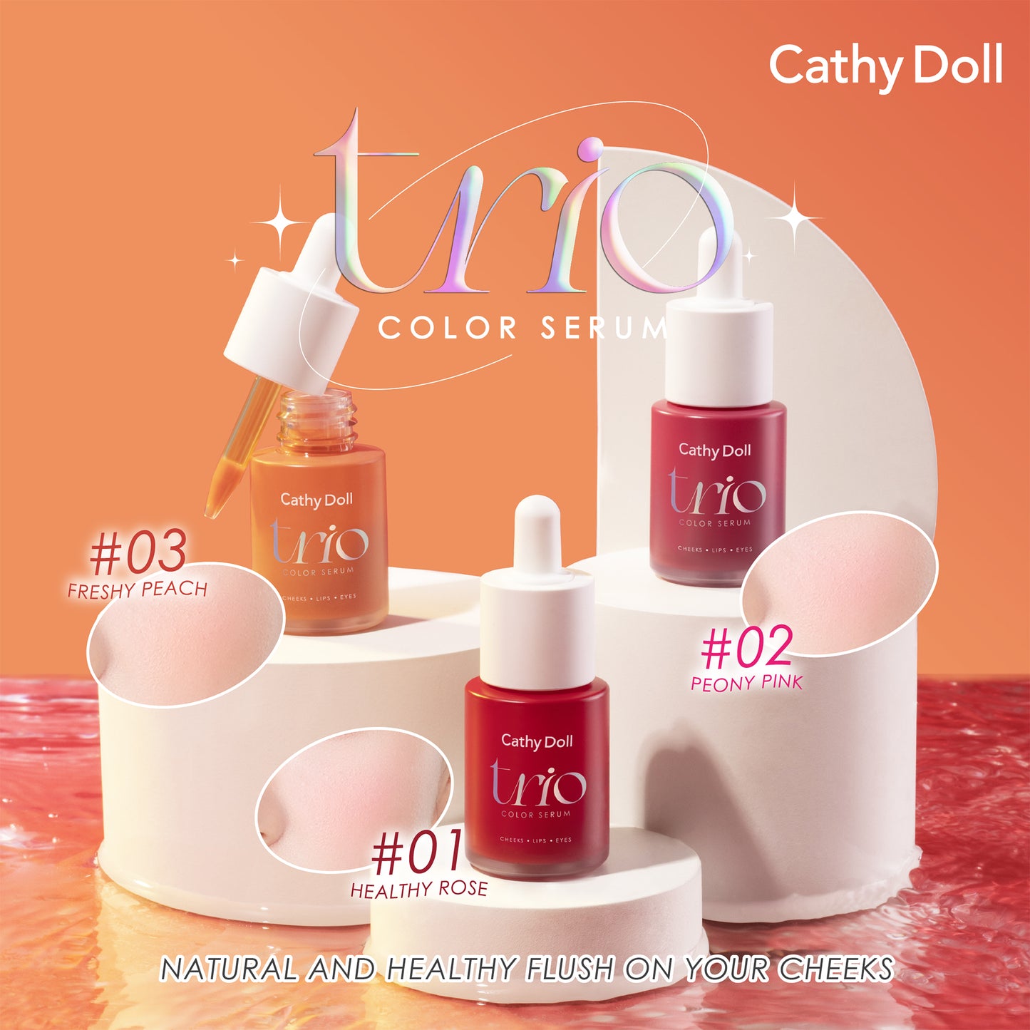 Trio Color Serum | Multi-Use Cheek, Lip & Eye Tint
