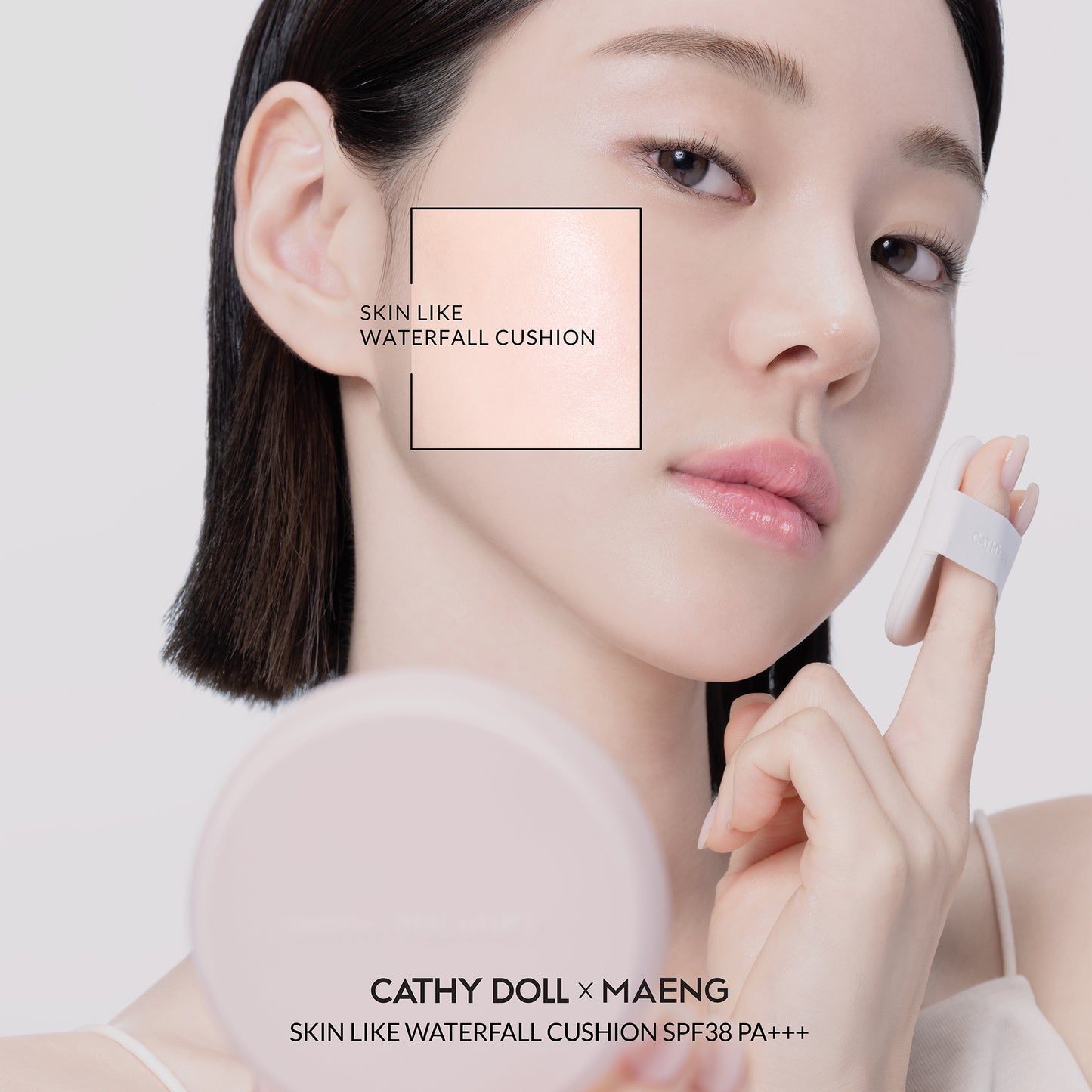 Skin Like Waterfall Cushion SPF38 PA+++  Cathy Doll x Maeng