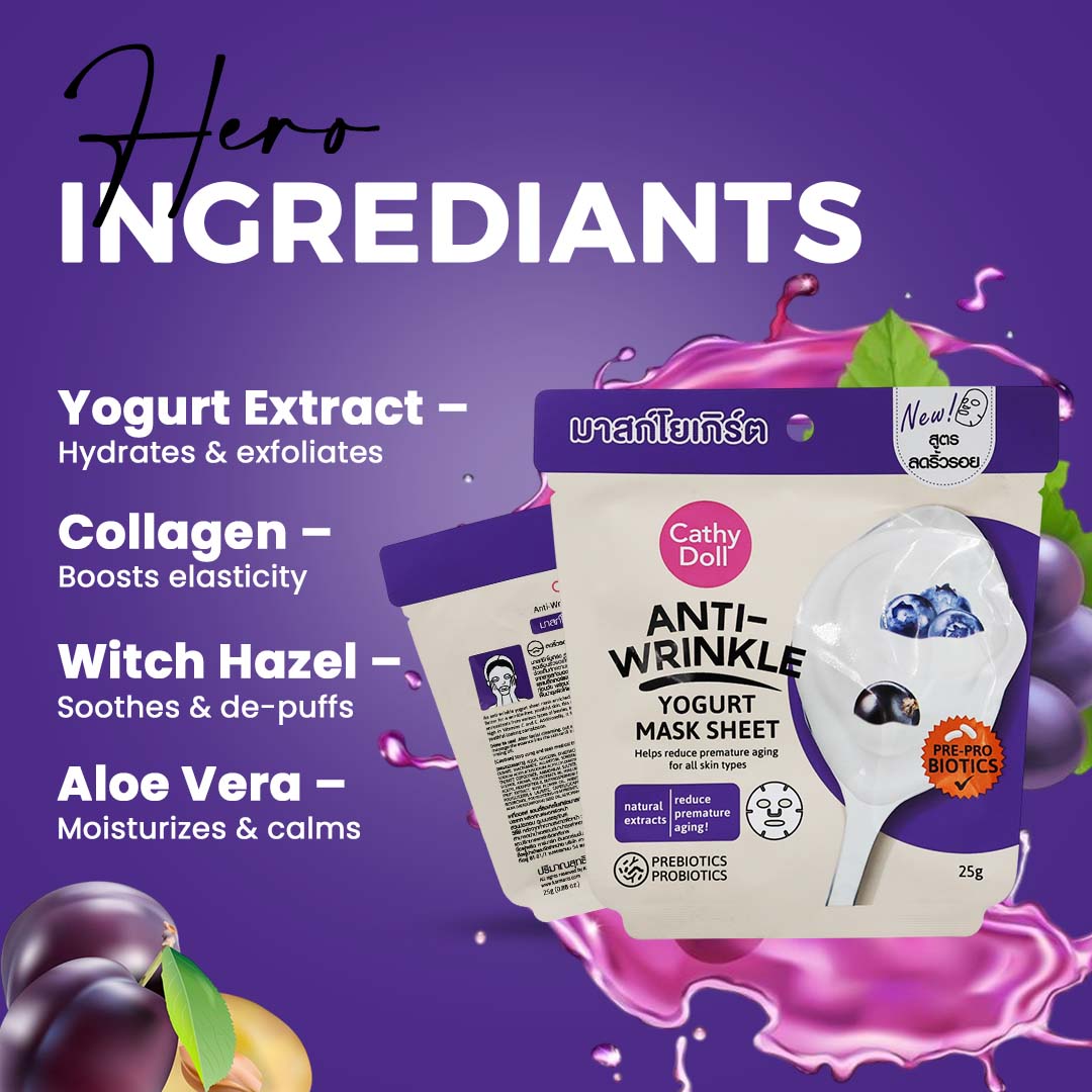 Anti-Wrinkle Yogurt Mask Sheet
