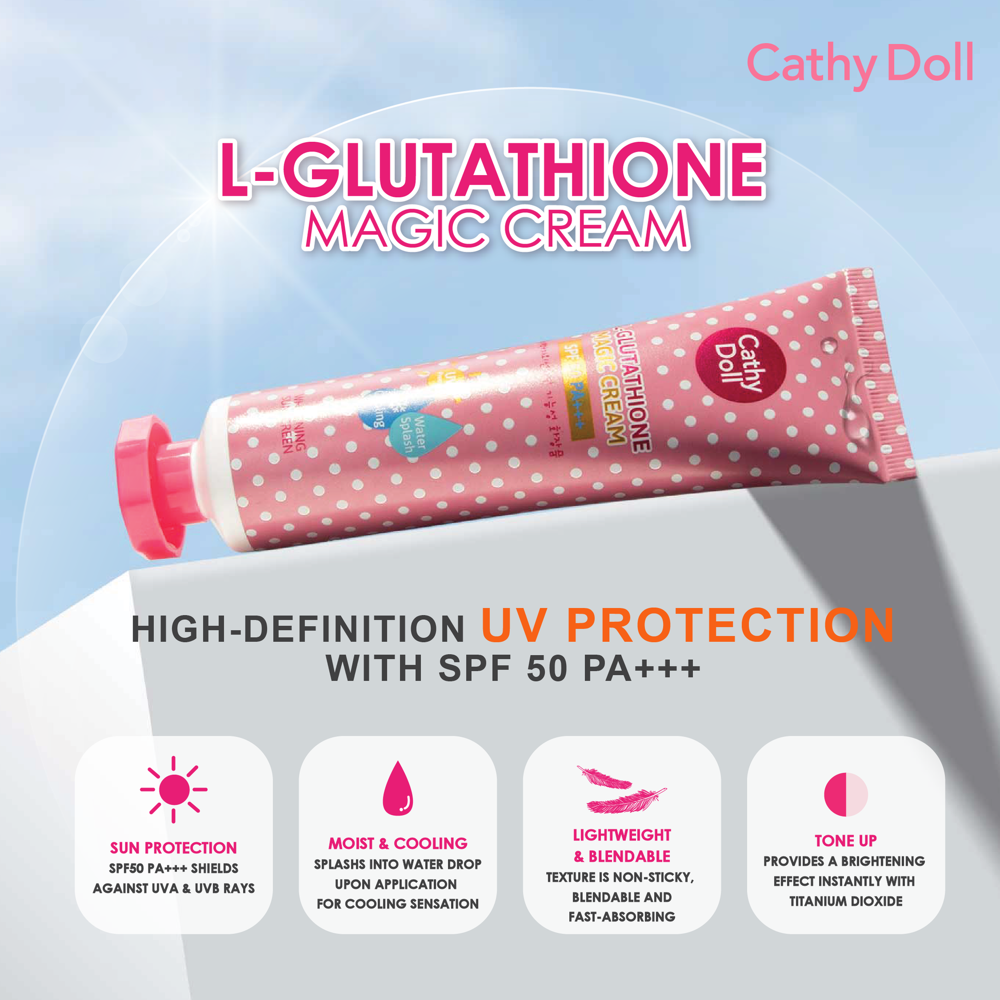 L-Glutathione Magic Cream SPF50 PA+++ – Cathy Doll Store