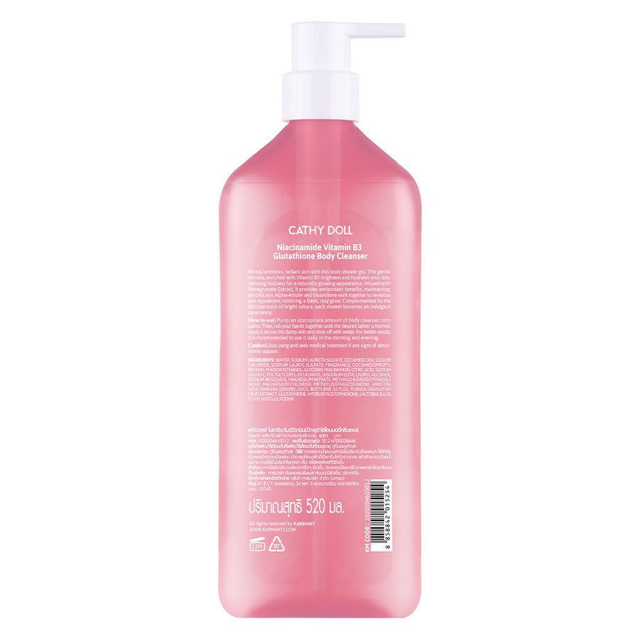 Niacinamide Vitamin B3 Glutathione Body Cleanser