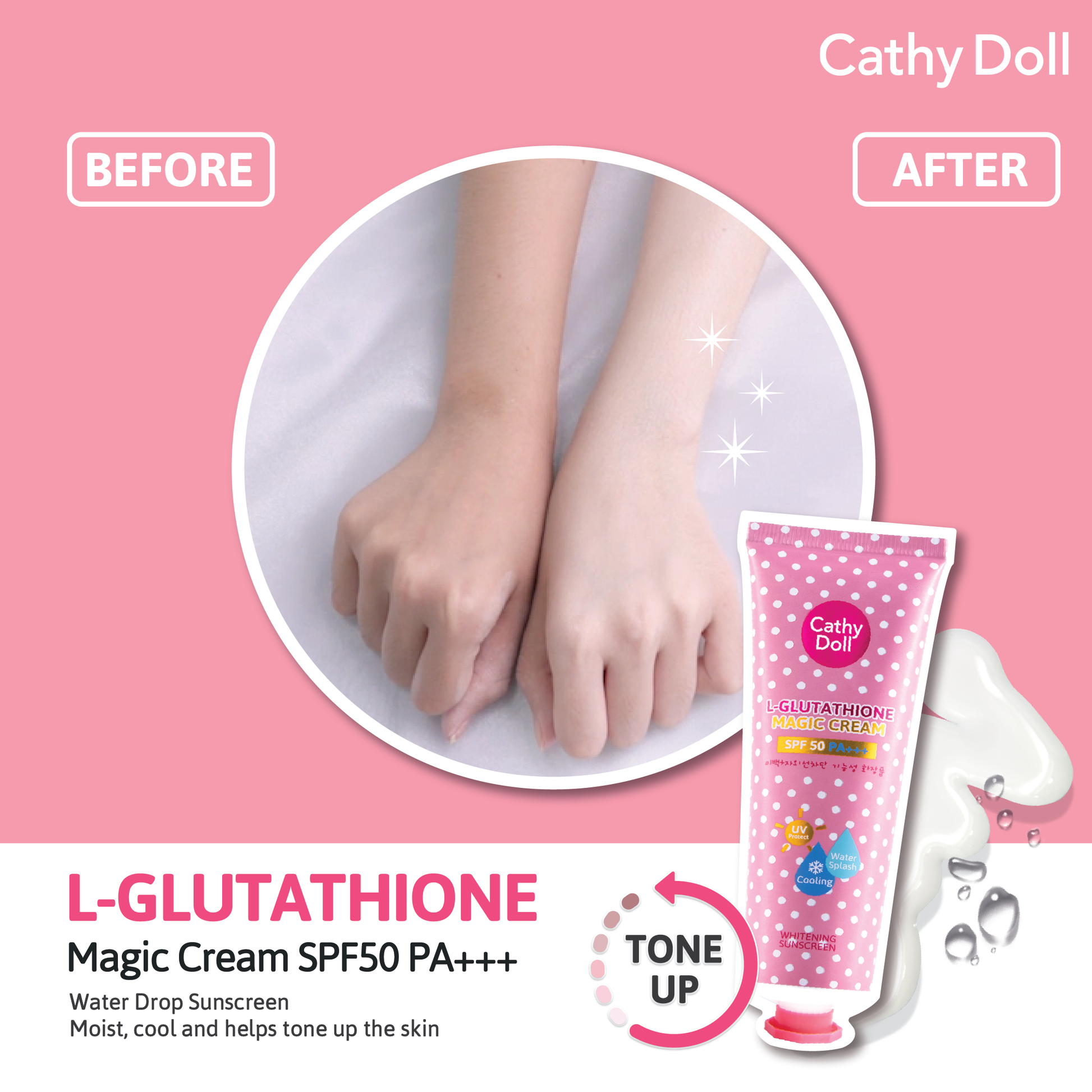 L-Glutathione Magic Cream SPF50 PA+++ – Cathy Doll Store